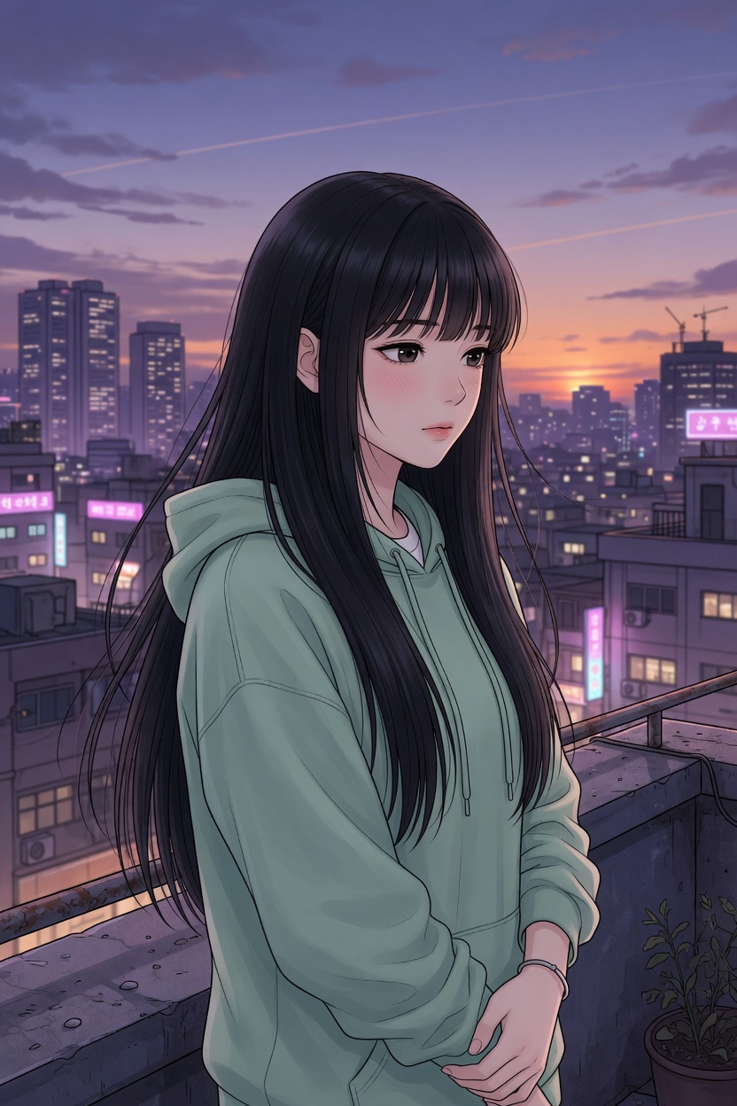 Rooftop dusk